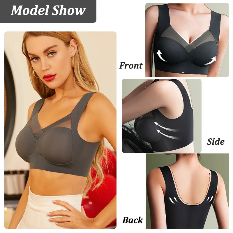 Women Sexy Bra Full Cup Brassiere Female U Back Underwear Lace