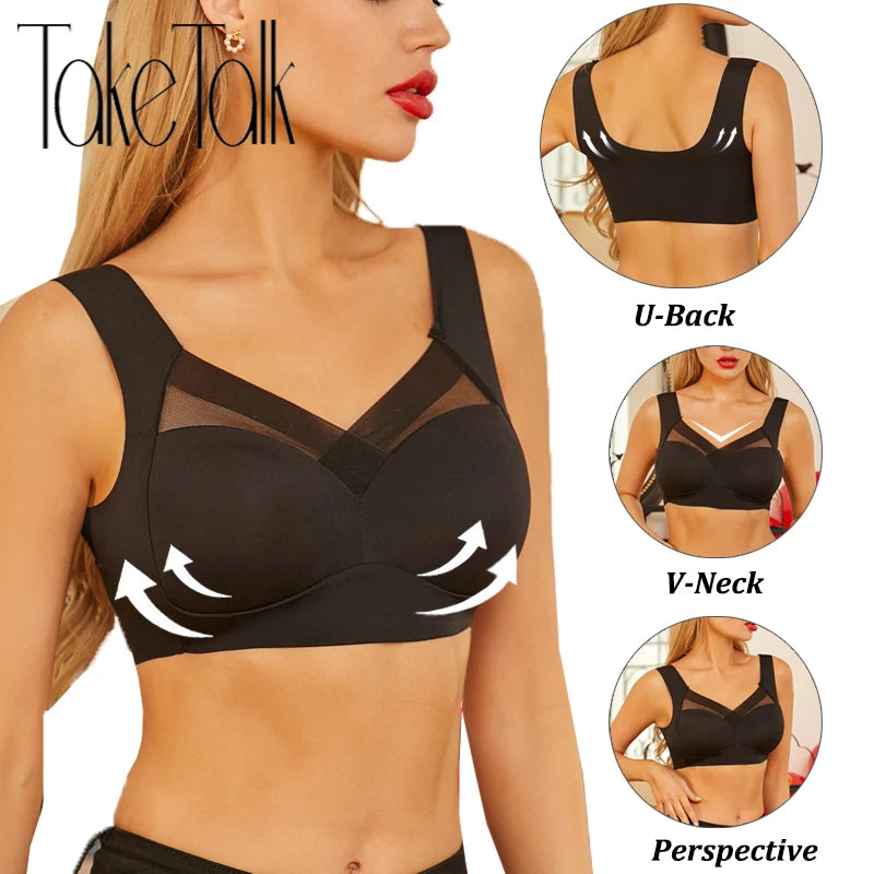 Women Sexy Bra Full Cup Brassiere Female U Back Underwear Lace